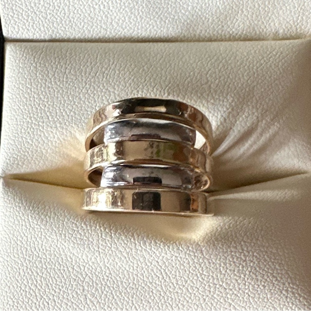 14k Solid yellow & White Gold Ring